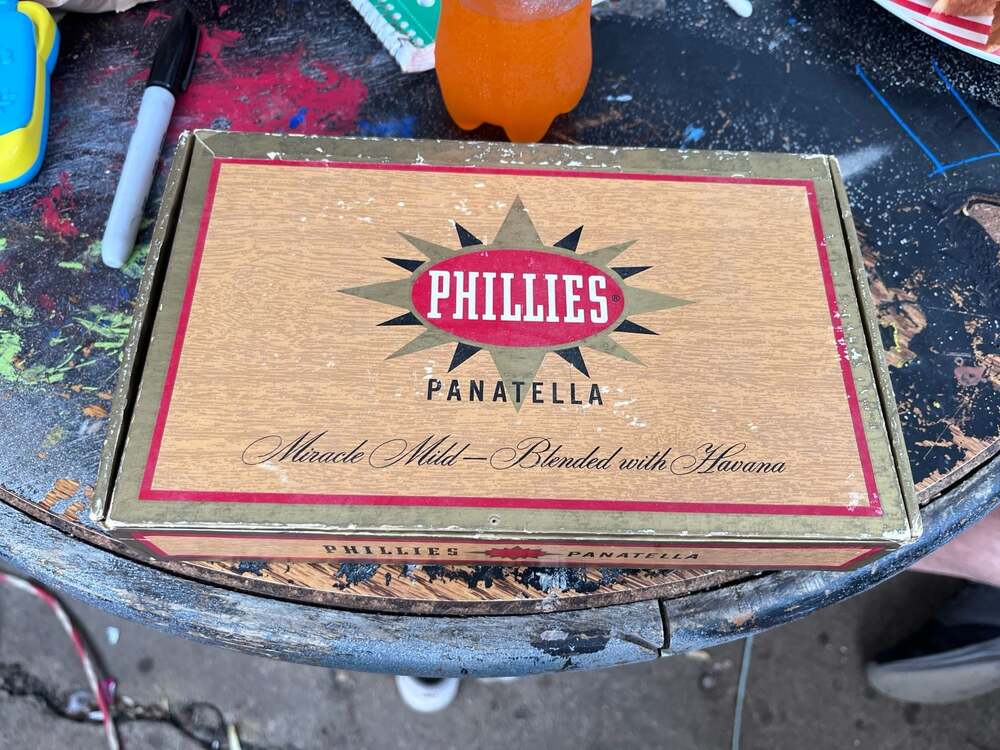 Vintage 1957 Bayuk Cigars Phillies Panatella Empty Cigar Box